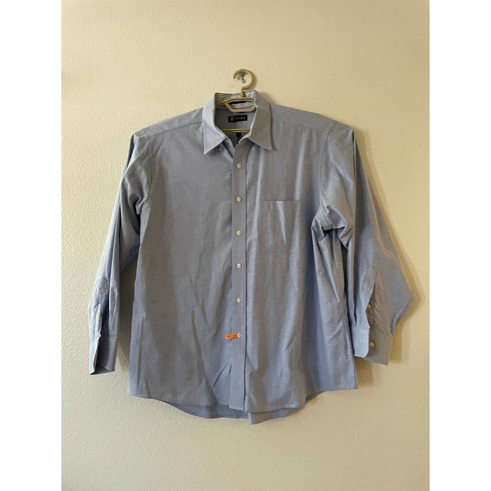 Chaps 17-17.5 Men's Classic Fit Oxford Shirt Wrinkle Free Pocket Button Down